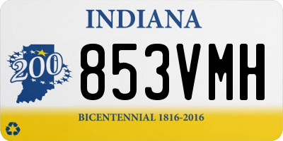 IN license plate 853VMH