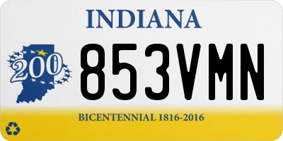 IN license plate 853VMN
