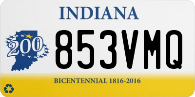 IN license plate 853VMQ