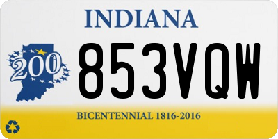 IN license plate 853VQW