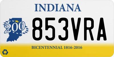 IN license plate 853VRA