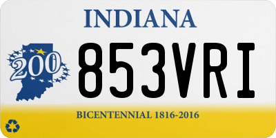 IN license plate 853VRI
