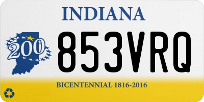 IN license plate 853VRQ