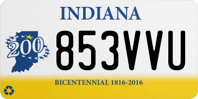 IN license plate 853VVU
