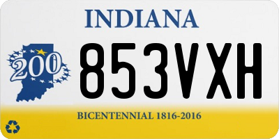 IN license plate 853VXH