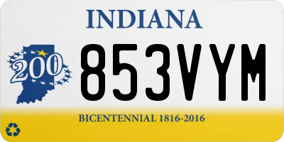 IN license plate 853VYM