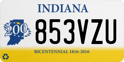 IN license plate 853VZU