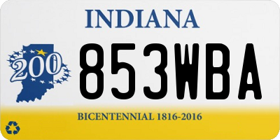 IN license plate 853WBA