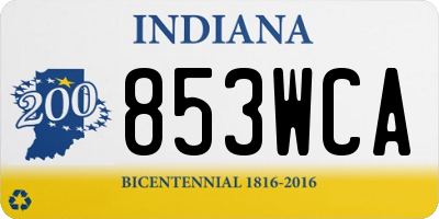 IN license plate 853WCA