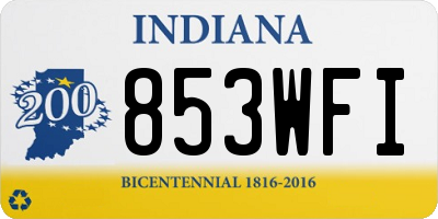 IN license plate 853WFI