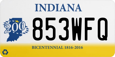 IN license plate 853WFQ
