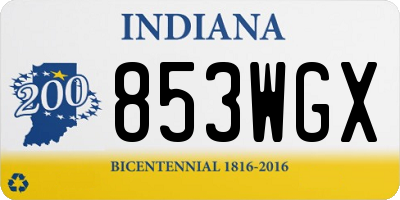 IN license plate 853WGX