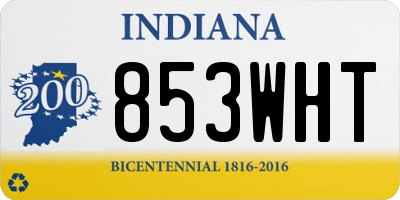 IN license plate 853WHT