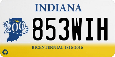 IN license plate 853WIH