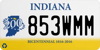IN license plate 853WMM