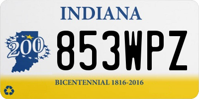 IN license plate 853WPZ