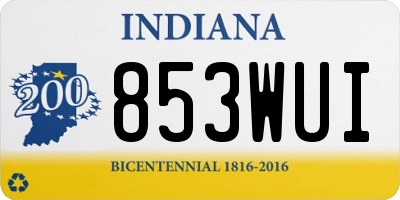 IN license plate 853WUI