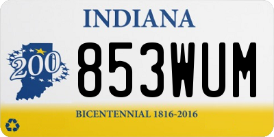 IN license plate 853WUM