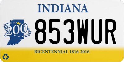 IN license plate 853WUR