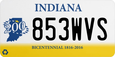 IN license plate 853WVS
