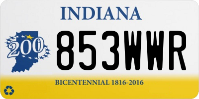 IN license plate 853WWR