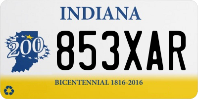 IN license plate 853XAR