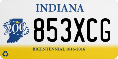 IN license plate 853XCG