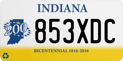 IN license plate 853XDC