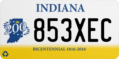 IN license plate 853XEC
