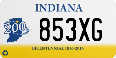 IN license plate 853XG