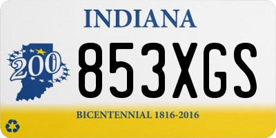 IN license plate 853XGS