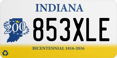 IN license plate 853XLE