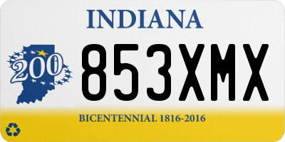 IN license plate 853XMX