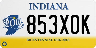IN license plate 853XOK