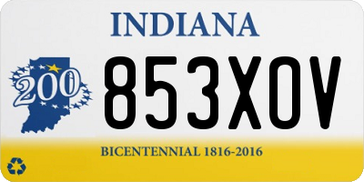 IN license plate 853XOV