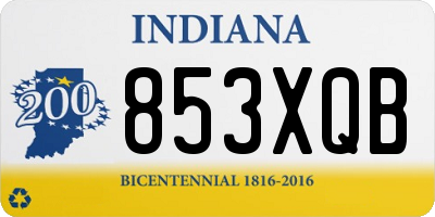 IN license plate 853XQB