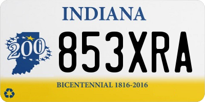 IN license plate 853XRA