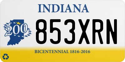 IN license plate 853XRN