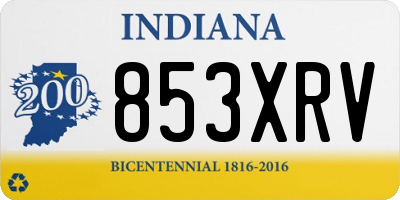 IN license plate 853XRV
