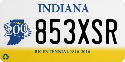 IN license plate 853XSR