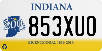 IN license plate 853XUO