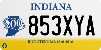 IN license plate 853XYA