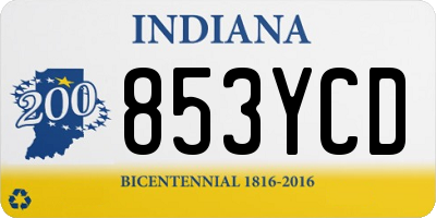 IN license plate 853YCD