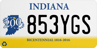 IN license plate 853YGS