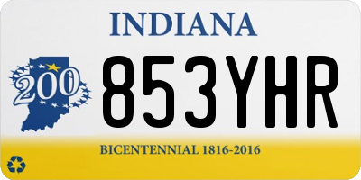 IN license plate 853YHR