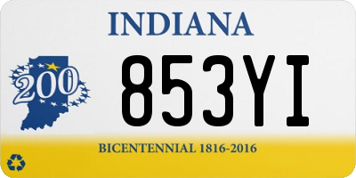 IN license plate 853YI