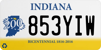 IN license plate 853YIW