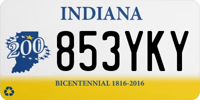 IN license plate 853YKY
