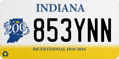 IN license plate 853YNN