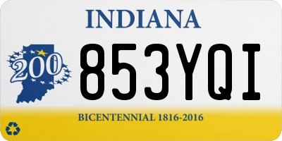 IN license plate 853YQI